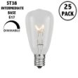 Clear ST38 - 7 Watt Replacement Bulbs 25 Pack