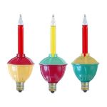 Red and Yellow Bubble Light With Multi Base Replacements 3 Pack 