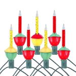 Traditional Classic Bubble Light Set 7 Lamps Red/Yellow