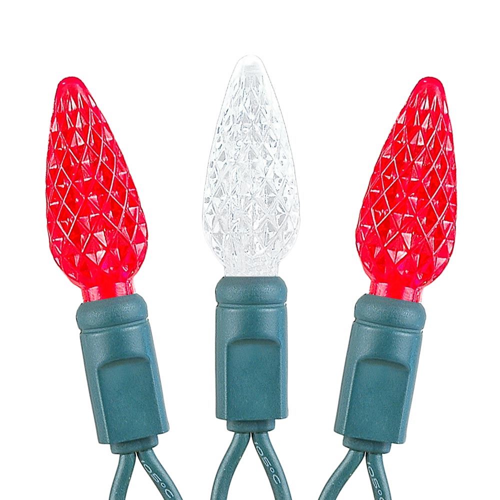 Commercial C6 LED 70 Light White and Red Strawberry Mini LightsNovelty