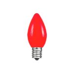 C7 Pro - Frosted Red - Glass LED Replacement Bulbs - 25 Pack***ON SALE***