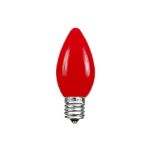 C7 Pro - Frosted Red - Glass LED Replacement Bulbs - 25 Pack***ON SALE***