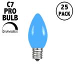 C7 Pro - Frosted Blue - Glass LED Replacement Bulbs - 25 Pack***ON SALE***