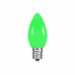 C7 Pro - Frosted Green - Glass LED Replacement Bulbs - 25 Pack***ON SALE***