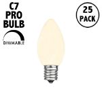 C7 Pro - Frosted Warm White - Glass LED Replacement Bulbs - 25 Pack***ON SALE***