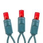 Coaxial 50 LED Red 6" Spacing Green Wire