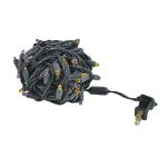 Commercial Grade Wide Angle 50 LED Purple/Amber 25' Long on Black Wire