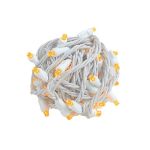 Commercial Grade Wide Angle 50 LED Amber 25' Long White Wire