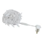 Commercial Grade Wide Angle 50 LED Pure White 25' Long on White Wire