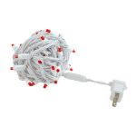 Commercial Grade Wide Angle 50 LED Red 25' Long White Wire
