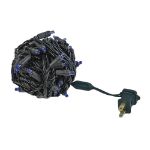Commercial Grade Wide Angle 50 LED Blue 25' Long on Black Wire