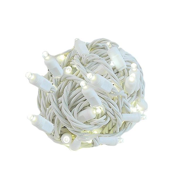 Twinkling LED Christmas Lights on White Wire with 50 Wide Angle Warm White BulbsNovelty Lights