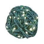 Commercial Grade Wide Angle 100 LED Warm White 50' Long on Green Wire