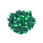 Twinkle LED Christmas Lights 50 LED Green 25' Long Green Wire