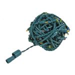 Coaxial 100 LED Multi 4" Spacing Green Wire