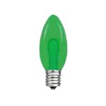 Green C9 U-Shaped LED Plastic Flex Filament Replacement Bulbs 25 Pack 