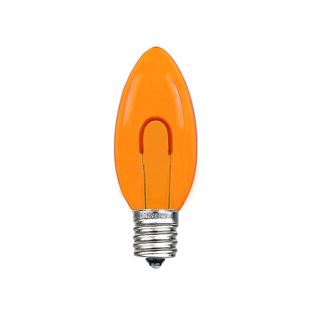LED Plastic Flex Filament Amber(Orange) C9 Replacement Christmas Lights ...