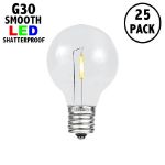 Warm White - G30 - Plastic Filament LED Replacement Bulbs - 25 Pack