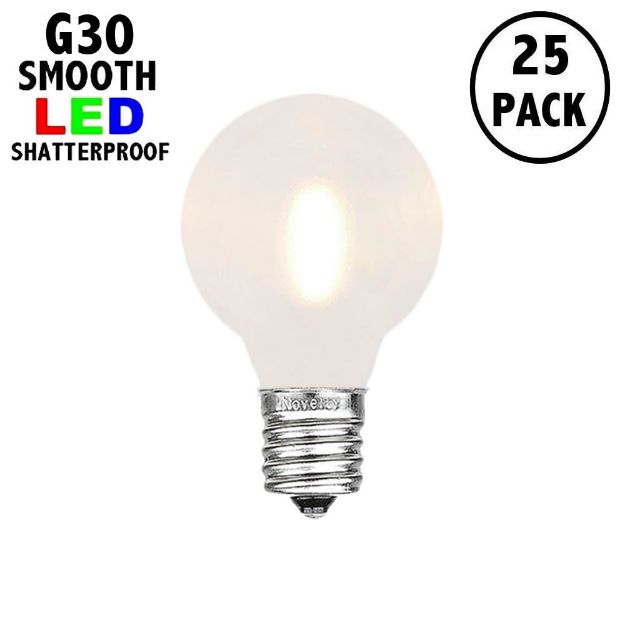 Frosted White - G30 - Plastic Filament LED Replacement Bulbs - 25 Pack