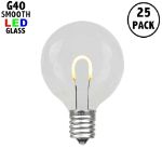 Warm White G40 U-Shaped LED Glass Flex Filament Replacement Bulbs 25 Pack