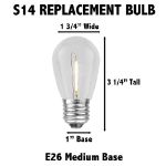 Multi Colored S14 U-Shaped LED Glass Flex Filament Replacement Bulbs 25 Pack