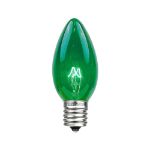5 Pack Green Transparent C9 7 Watt Replacement Bulbs
