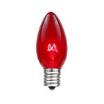 5 Pack Red Transparent C9 7 Watt Replacement Bulbs