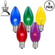 5 Pack Assorted Transparent C7 5 Watt Bulbs