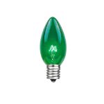 5 Pack Green Transparent C7 5 Watt Bulbs