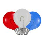 Red/White/Blue G40 U-Shaped LED Plastic Flex Filament Replacement Bulbs 25 Pack