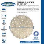 Yellow 100 Light Starlight Sphere 7.5"