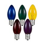 Assorted Transparent C9 7 Watt Replacement Bulbs 25 Pack