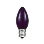 Purple Transparent C9 7 Watt Replacement Bulbs 25 Pack