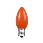 Orange Ceramic Opaque C9 7 Watt Bulbs 25 Pack