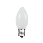 White Ceramic Opaque C9 7 Watt Bulbs 25 Pack