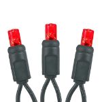 Commercial Grade Wide Angle 100 LED Red 34' Long Black Wire