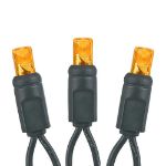 Commercial Grade Wide Angle 100 LED Orange 34' Long Black Wire
