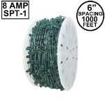 Novelty Lights C9 1000' Spool 6" Spacing 8 Amp Green Wire