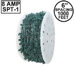 Novelty Lights Select C9 1000' Spool 6" Spacing 8 Amp Green Wire