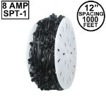 Novelty Lights Select C7 1000' Spool 12" Spacing 8 Amp Black Wire