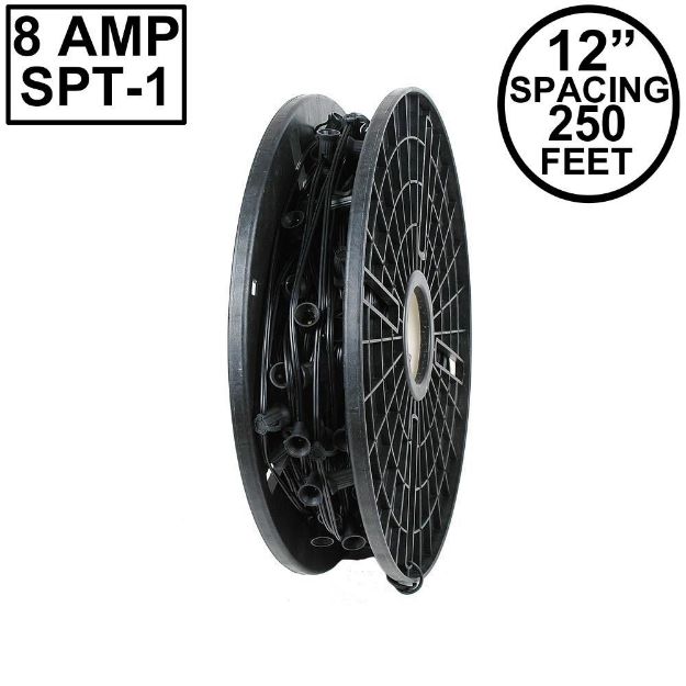 Novelty Lights Select C9 250' Spool 12" Spacing 8 Amp Black Wire