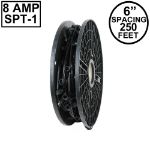 Novelty Lights Select C7 250' Spool  6" Spacing 8 Amp Black Wire