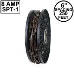 Novelty Lights Select C7 250' Spool 6" Spacing 8 Amp Brown Wire