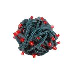 Twinkling Coaxial 50 LED Red 6" Spacing Green Wire