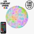 100 RGB LED 7.5" Sphere w/Multi-Function Remote