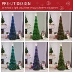 5' RGB Color Changing Dancing Pop-Up Christmas Tree w Remote