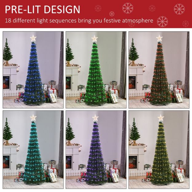 Color Changing pop-up 6' Artificial Christmas 