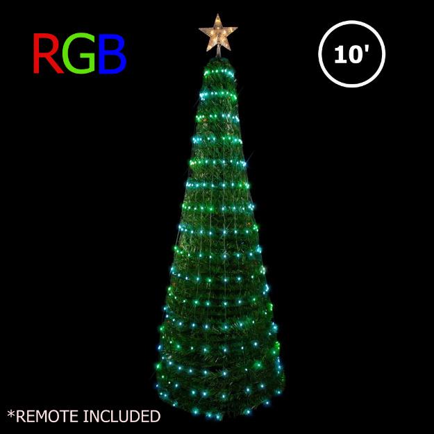  10' RGB Color Changing Dancing Pop-Up Christmas Tree w Remote