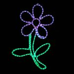 29" Purple Flower LED Rope Light Motif