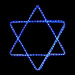 24" Star of David 6 Point LED Rope Light Motif